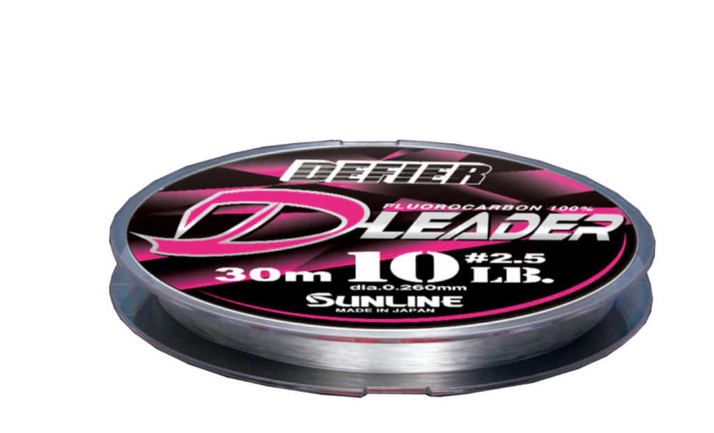 Basse De Ligne Fluorocarbone Sunline Defier D-Leader - 30m, 2lb, 0.128mm, Clair