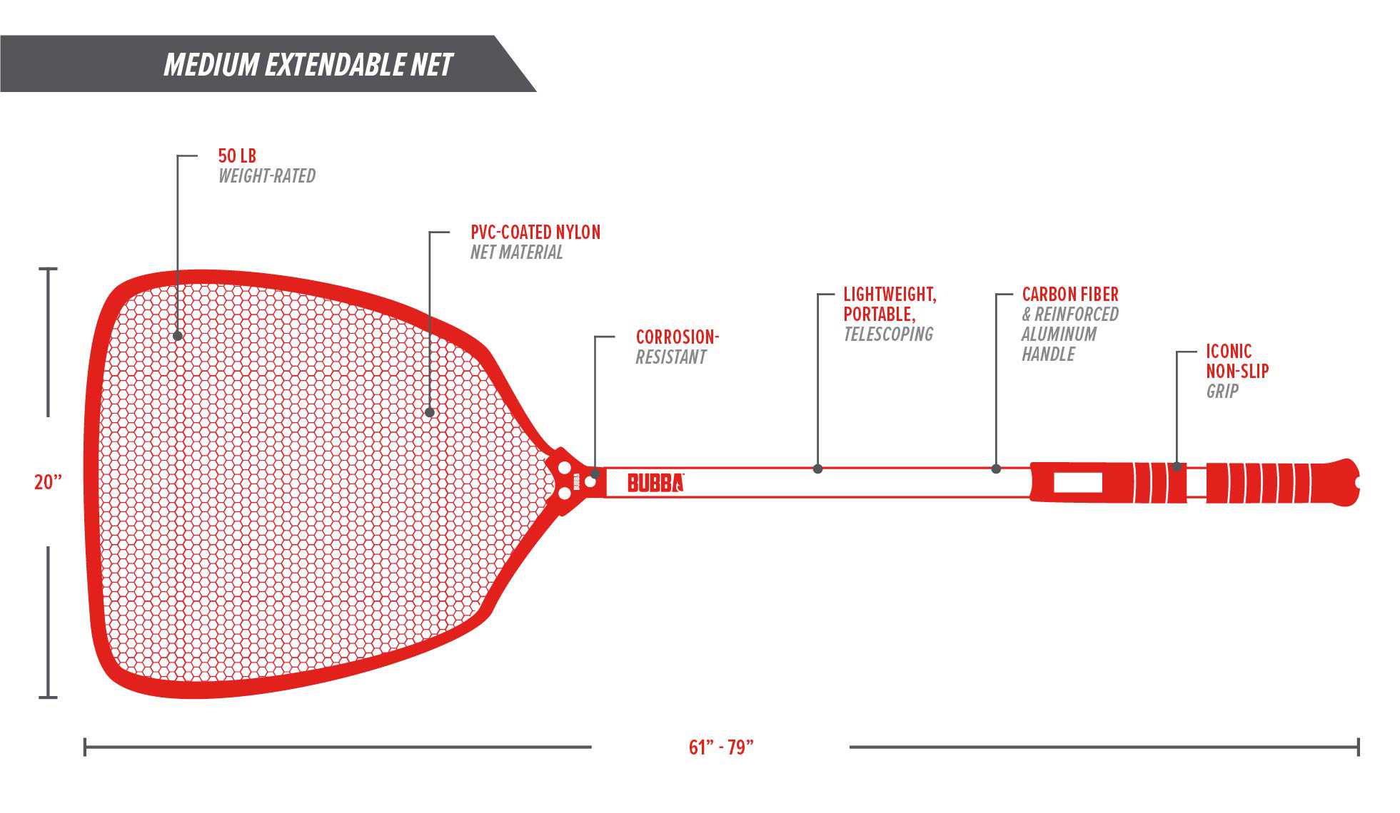 Bubba Extendable Net