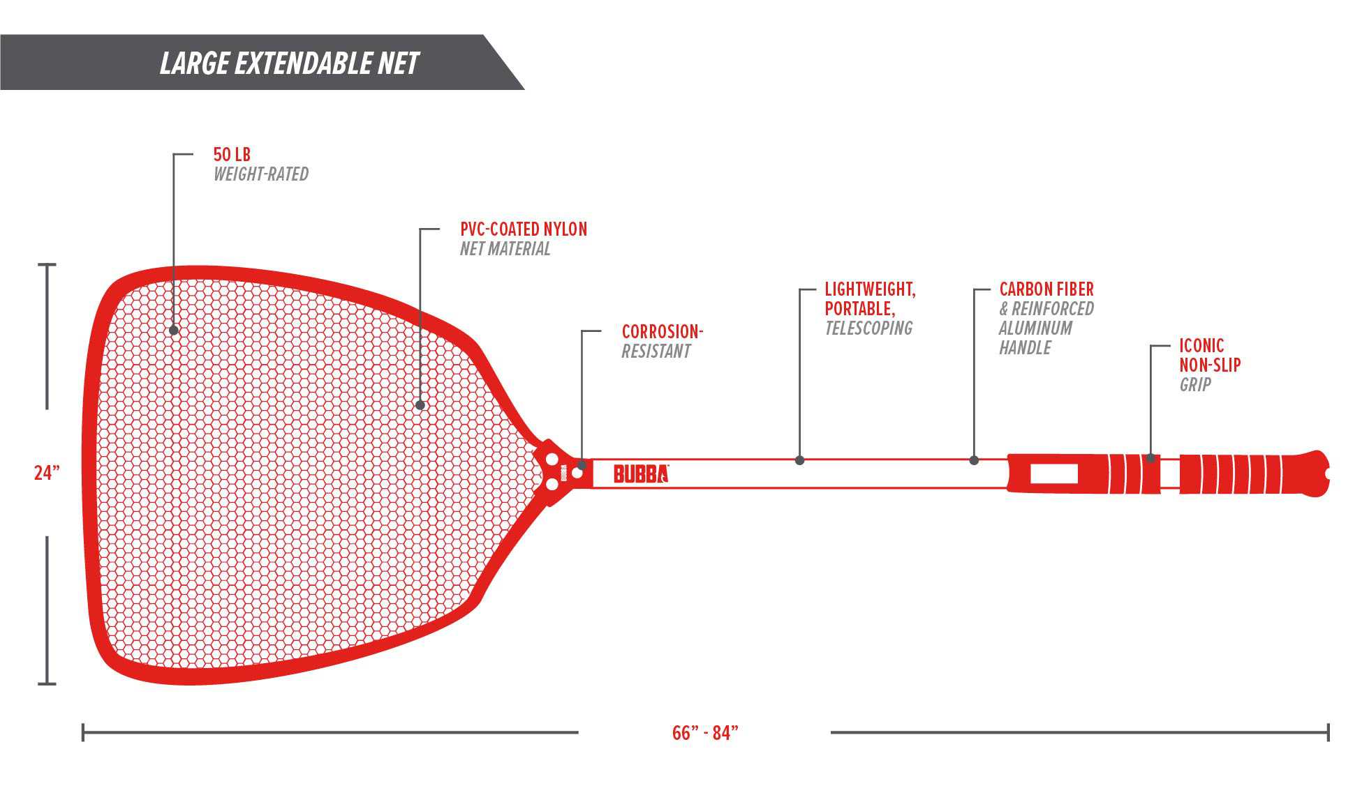 Bubba Extendable Net