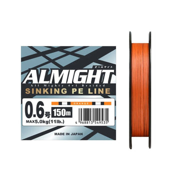 sinking braided fishing line Sunline Almight Braid
