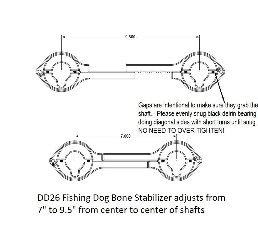 DD26 Fishing Dog Bone Stabilizer Bracket