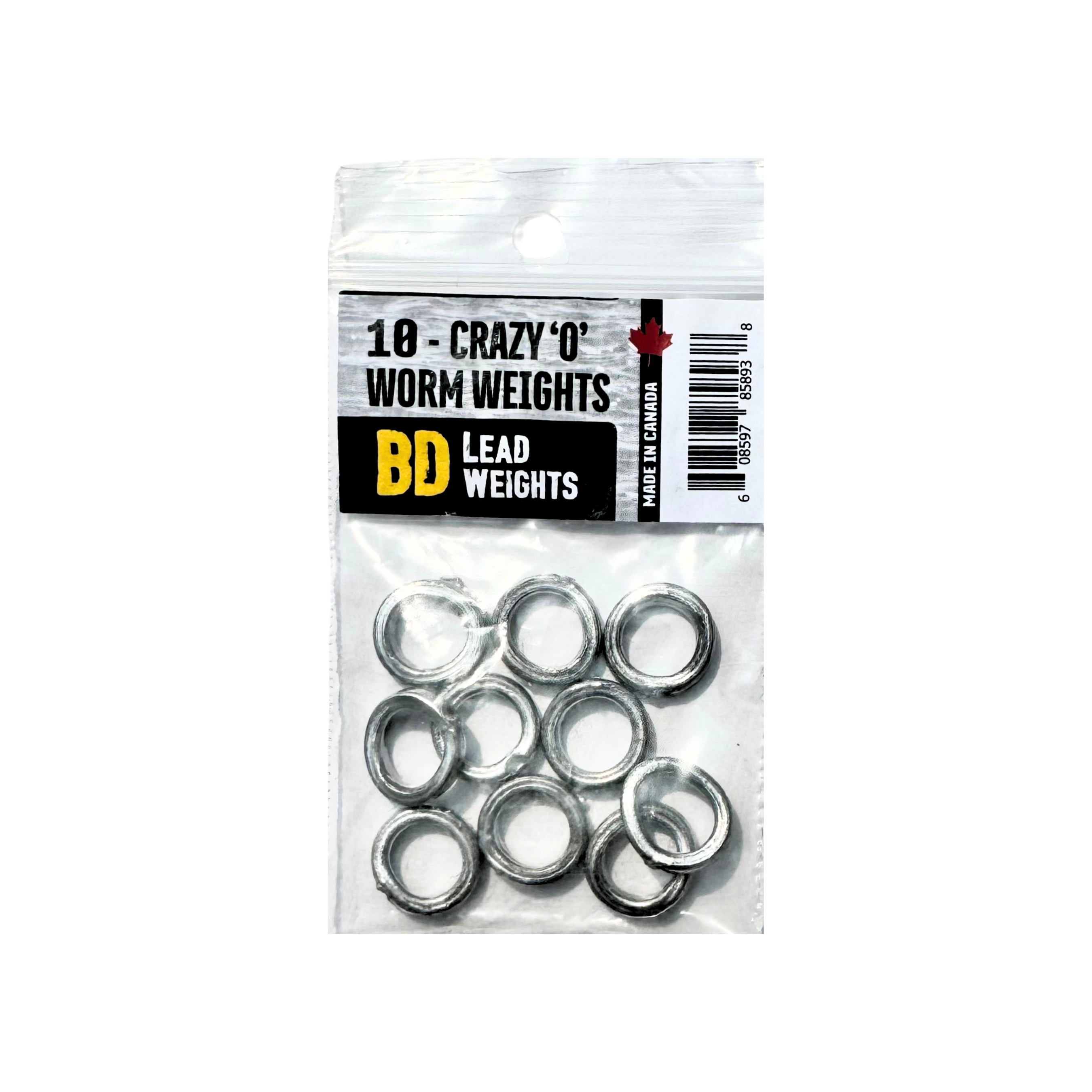 BD Lead Weights Crazy 'O' Worm Weights