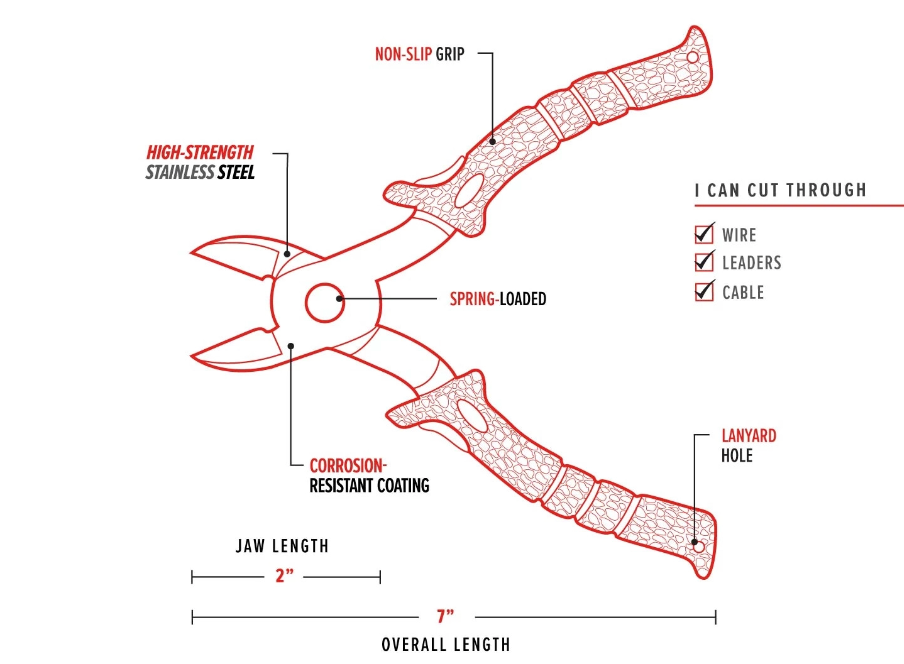 Bubba 7" Stainless Steel Wire Cutters