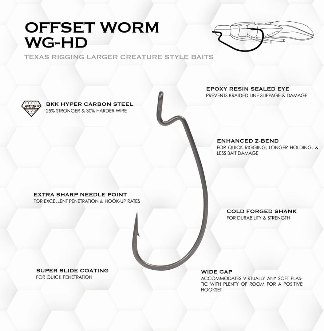 BKK Offset Worm WG-HD Hook