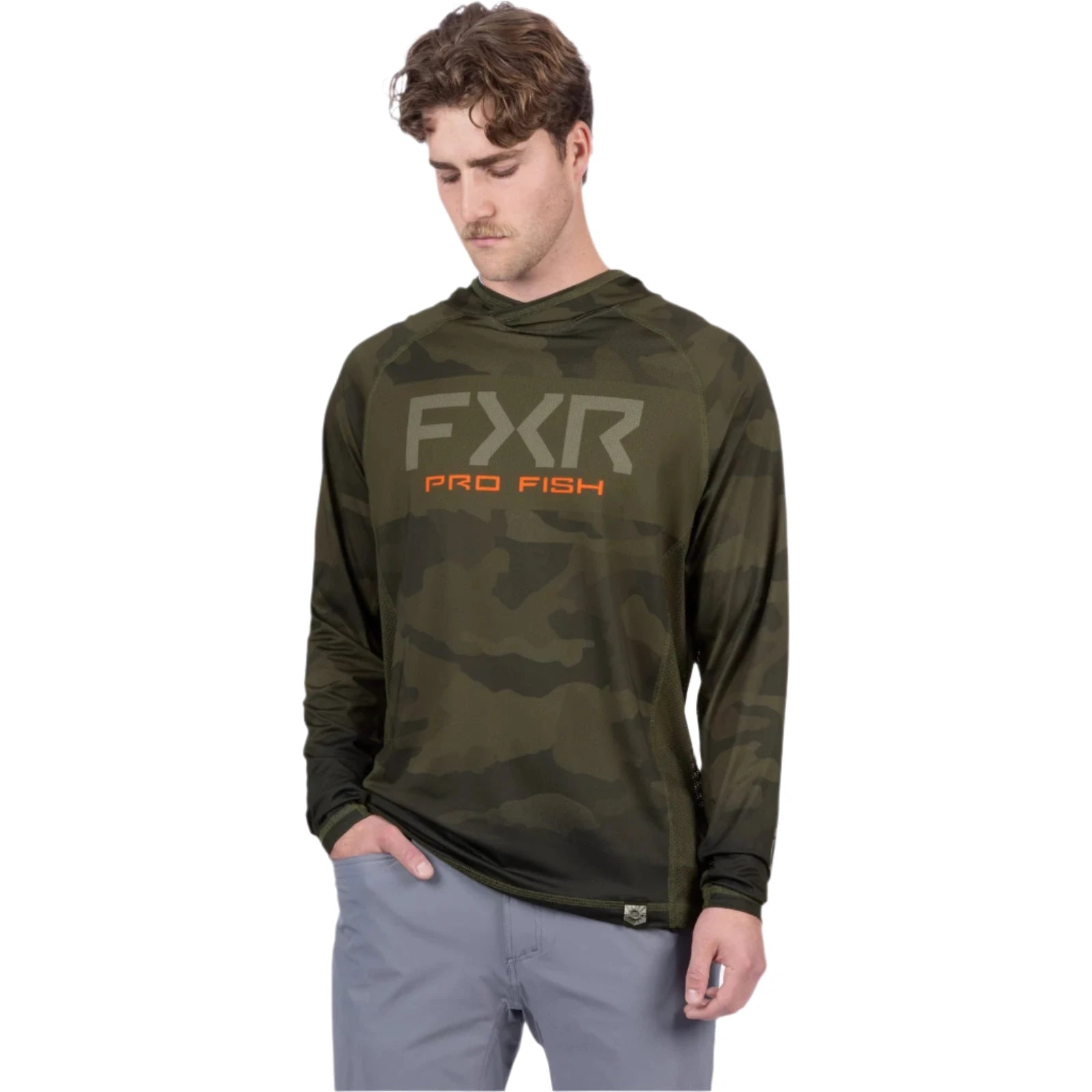 FXR Men's Derby Camo Air UPF Pullover Hoodie